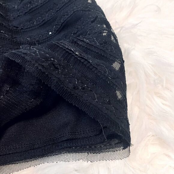 Wet Seal Sequin Accented Mini Skirt Black - Picture 3 of 5